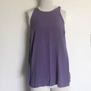 Purple high neck tank top